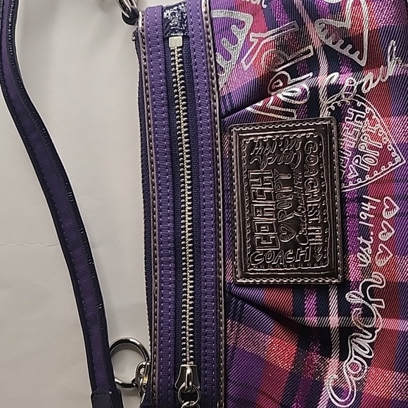 VINTAGE Coach Tartin Poppy Plaid Bag - Picture 6 of 6